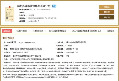 多弗新能源集團成立,80后富豪胡興榮要做光伏