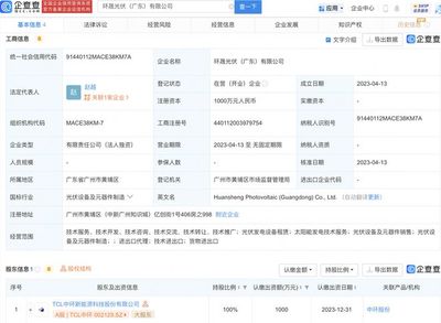 TCL中環(huán)于廣東新設(shè)光伏子公司